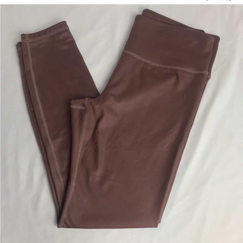 Athleta Brown High Waist Full Leggings Sz Med